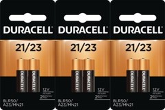 6 Pack Duracell A23 12 Volt Battery MN21 MN23 23AE 21/23 GP23 23A 23GA