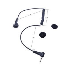 5pcs 3.5mm Listen-Only Earbud Earpiece for Motorola Shoulder Speaker Mic