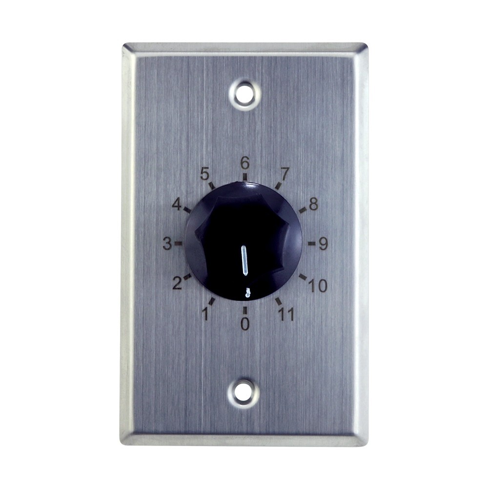 SAG0242 Saga Elite™ Stainless Steel Volume Control Wall Plate (100W, 25 & 70.7V)
