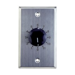 SAG0242 Saga Elite™ Stainless Steel Volume Control Wall Plate (100W, 25 & 70.7V)