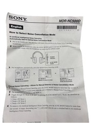 Sony MDR-NC500D Noise Canceling Headphones – Black