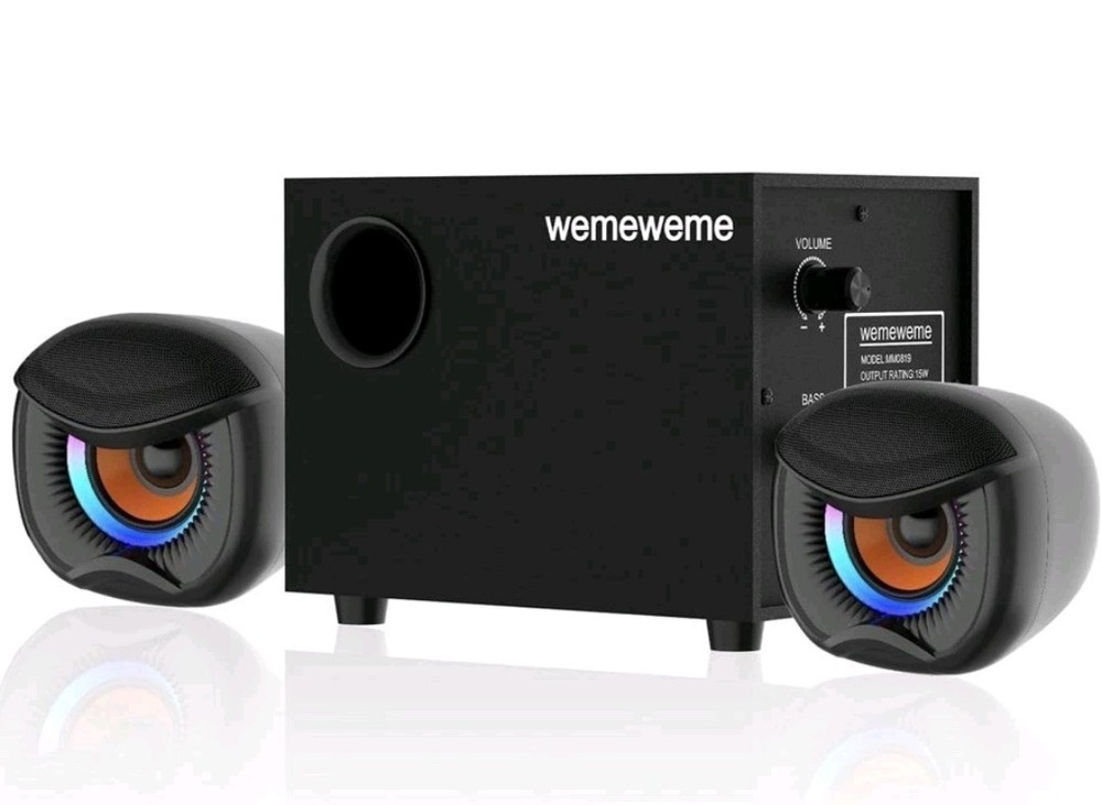 Wemeweme Computer Speakers, PC Speakers Subwoofer Desktop Laptop Monitor Gaming