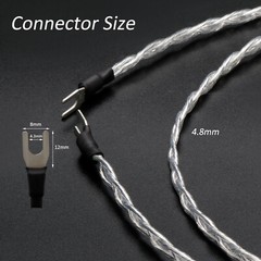 3Cores 5N Silver-plate HiFi Audio Cable Ground Wire Rhodium Plated Y Spade Plug