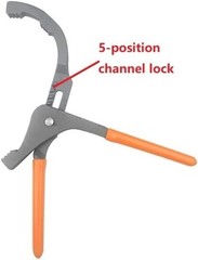 Oil Filter Wrench Set, (L: 9″ & 12″, Jaw Capacity: 44mm-95mm) Oil Fi Size: 912