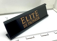 Pioneer Elite Component Stereo Desk Sign – Custom Gold Aluminum