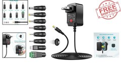 Versatile 12W Plug-in Universal Adapter with 8 Tips – Ideal for Home and Travel