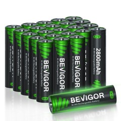 Bevigor Rechargeable Aa Batteries 24 Pack 2800Mah 1.2V Nimh Double A Batteries