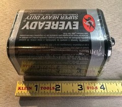 Eveready No. 1209 Super Heavy Duty 6V Lantern Battery Carbon Zinc Coil New HTF