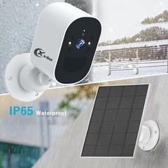 XVIM 1080P 2 Pack Solar Security Camera Monitor Wireless Outdoor Solar Powered