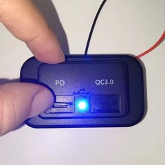 12-24V 4.8A Dual USB PD QC3.0 Car Boat RV Charger Socket LED Power Outlet