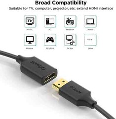 QGeem HDMI Extension Cable HDMI Male to Female Cord 4K 3D HDTV Laptop XBOX PS5