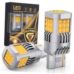 LED Bulb, Amber Yellow 4500 Lumens, All-Aluminum Body, Wide LED 7440 warm white