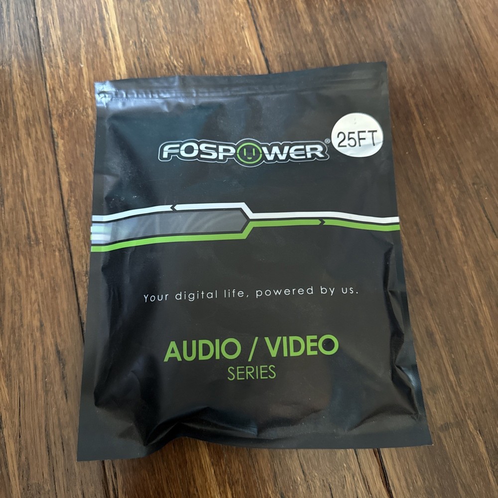 FOSPOWER FOSCBL-10006 25 FEET 3.5MM (M) TO 3.5MM (M) STEREO AUDIO CABLE NEW