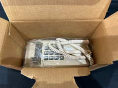 NOS GTE 2554 Compact Wall Touch Telephone Ash Tone/Pulse Ringer Volume Control