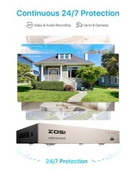 ZOSI H.265+ 8CH/16CH DVR for Security Camera System 1080P Recorder with HDD