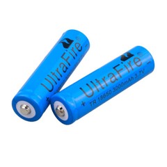 3.7V Button Top Rechargeable Battery 3000mAh Lithium Cell Charger For Flashlight