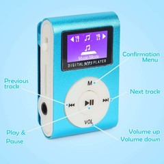 Clip On MP3 Music Player With Digital LCD Screen Mini Clip Support 32GB Micro SD