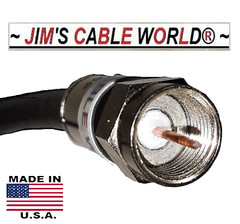 JIMS CABLE WORLD 6 Inch 1 Ft 2 Ft 3 Ft 4 Ft 5 Ft 6 Foot HD RG6 75Ω Coaxial Cable