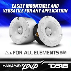 DS18 NXL-T1 Marine 1” VC Waterproof Aluminum Bullet Tweeter 240W Max, 4 Ohms