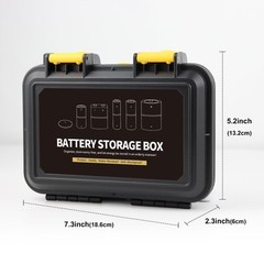 CR2 CR123A Lithium Battery Organizer Case, 28 Slots, Waterproof Hard Case for…