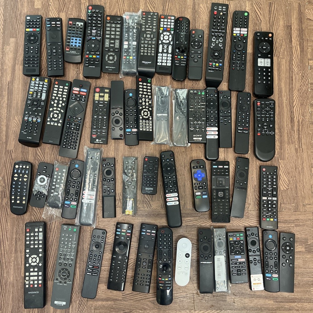 Lot of 53 Asstd Remote Controls TV DVD VCR CD Various Brands & Models New
