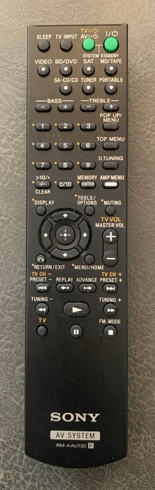 Genuine Sony RM-AAU130 AV System Remote Control Pro Cleaned & Tested