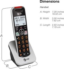 BL102-2 DECT 6.0 2-Handset Cordless Phone for Home with Answering Machine, Ca…