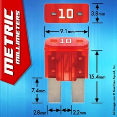 Micro2 Blade Fuses 120 Piece Assortment 5 7.5 10 15 20 25 30 Amp + Puller