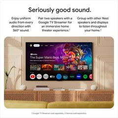 Google Home Speaker Smart Speaker Gemini Voice Assistant (Porcelain)