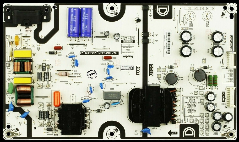 P650D108DB VIZIO V655-H9 POWER BOARD PW.138W2.681