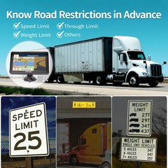 URFRU GPS Navigator for Car Truck 7-Inch 2025 Offline Maps Lifetime Free Updates