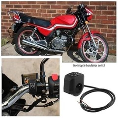 Handlebar Switch 22mm 7/8 Inch Headlight Control Push Button Switch Waterproof 1