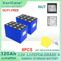 8pcs 3.2V LiFePO4 Battery 320AH 280ah 200ah 150ah 105ah DIY 12v 24V Automotive