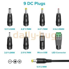12W 3V-12V Universal AC Adapter Power Supply Wall Charger Cord for DC Charger US