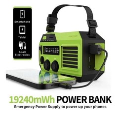FosPower Emergency Weather Radio (Model A6) NOAA/AM/FM with 19240mWh Port Po
