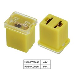 25Pcs 48V 20/30/40/50/60A Automotive Cartridge Fuse J Case Box for Car Truck