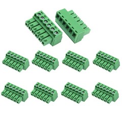 Screw Terminal Block Connector 10 PCS 5 Pin 2.54mm Pitch Pluggable Male