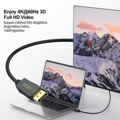50FT 15.2m 4K DisplayPort To DP Cable Cord 4K@30Hz 2K 1080P@60Hz Monitor PC