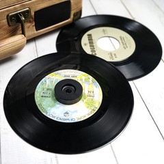 45 RPM Adapter 7 Inch Vinyl Record Solid Aluminum Dome Turntables Black