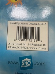 NEW X10 Powerhouse Hawkeye Motion Detector Sensor MS13A
