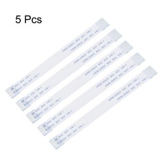 uxcell 5pcs FFC Flexible Flat Cable 8 Pin 100mm