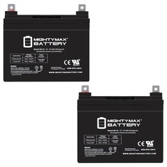 Mighty Max 12V 35AH SLA Replacement Battery for Everlast 12350DC-NB – 2 Pack