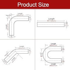 2.25”Inch DIY Custom Mandrel Exhaust Pipe Tube Pipe Intercooler 2.25 Inch