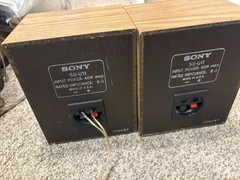 Sony SS-U11 3-Way Bookshelf Speakers Pair Black Wood Grain Floor Standing Tested