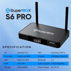 Black SuperBox S6 Pro – New Factory Sealed – Latest 2025 Model Fast Shipping USA