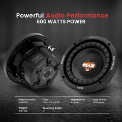 Lanzar Max Pro 6.5” 600 Watt Small Enclosure 4 Ohm Subwoofer
