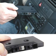 1M Audio Cable 3.5mm Car AUX Cassette Type Adapter For CD Player Phone to Car