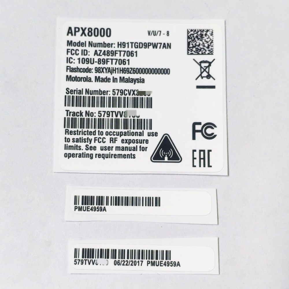 DIY Motorola APX8000 Radio Speaker Grille Aluminum Plate Body Case Label Badge