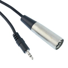 3.5mm Stereo Jack Plug to Male XLR Audio Cable Lead 1m 2m 3m