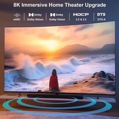 Ultra High Speed Nylon Braided 8K HDMI Cable, 6 Feet, Dynamic HDR Support
